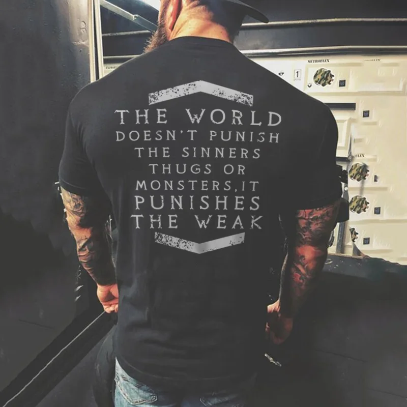 Livereid THE WORLD DOESN'T PUNISH THE SINNERS T-SHIRT - Livereid