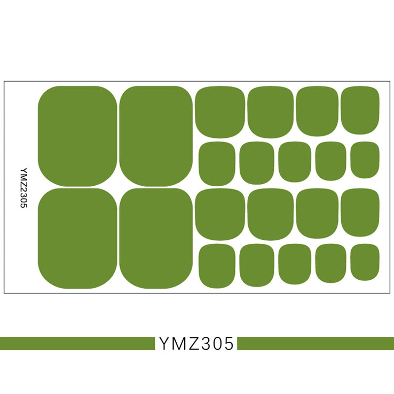 Foot Stickers Nail Stickers Full Solid Color 3d Toenail Stickers Patch