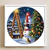 >SALE<Full Embroidery Eco-cotton Thread 11CT Printed Xmas Snowman Cross Stitch 40x40cm