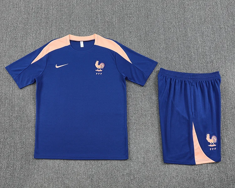 2025-26 season French blue children's short-sleeved suit