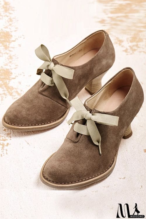 MidiSono - Suede Lace Up Pumps