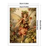 【Limited Stock Sale】Full Embroidery Cotton Thread11CT Print Retro Butterfly Girl Cross Stitch50x65cm tapestrymarket