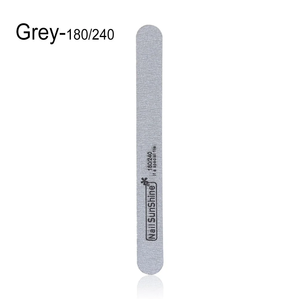 1Pc 180/240 120/180 240/320 100/150 Lima Buffer Strong Thick Wood Nail Files Manicure Nail Sunshine Wood Sanding Nails Files-Nail Inspo