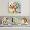 DIY Pearl Painting Four Seasons Tree for Home Decor with Frame(25x25cm)