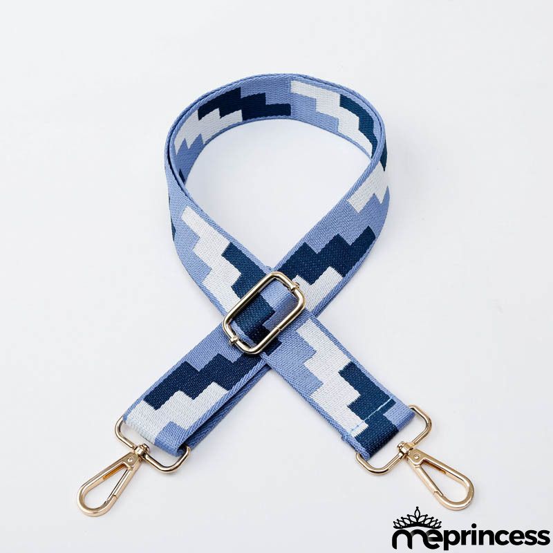 Women Fashion Color Block Adjustable Decompression Replacement Long Strap Bag Accessories