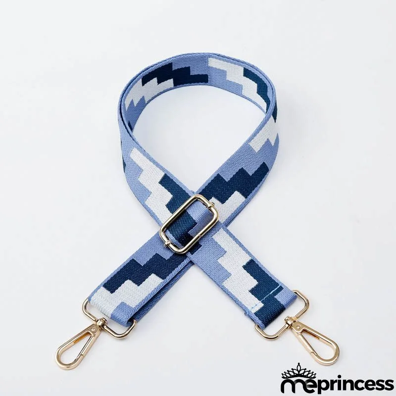 Women Fashion Color Block Adjustable Decompression Replacement Long Strap Bag Accessories
