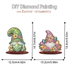 2pcs/set DIY Special Shape Diamond Painting Easter Bunny Egg Wooden Desk Ornament Craft Decor Kit