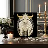 DIY Pearl Painting Cow for Home Wall Decor with Frame(30x30cm)