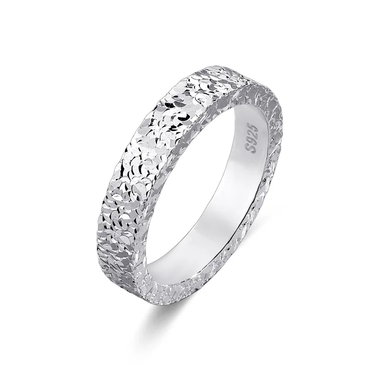 Sterling Silver Dazzling Non-Diamond Crushed Ice Ring