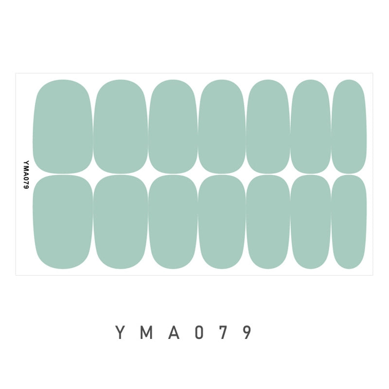 Nail Stickers Hot Solid Color Nail Stickers Simple Waterproof Nail Full Stickers Candy Color YMA Series
