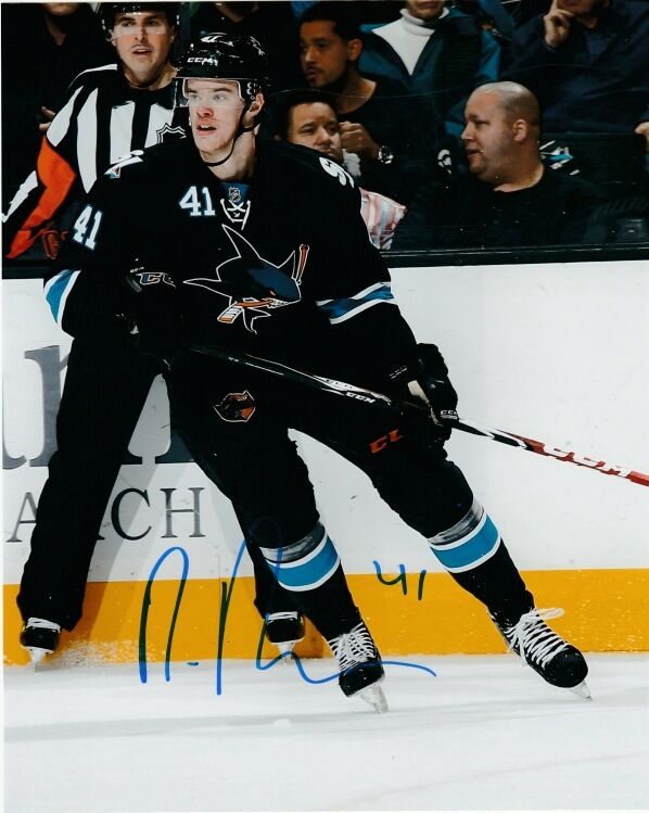 San Jose Sharks Mirco Mueller Signed Autographed 8x10 Photo Poster painting COA