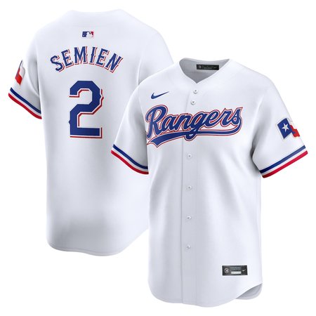 Men's Texas Rangers #2 Marcus Semien  White Home Limited Player Jersey