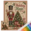 Holiday DIY 11CT 3 Strand Stamped Cross Stitch Kit for Adults 40x50cm