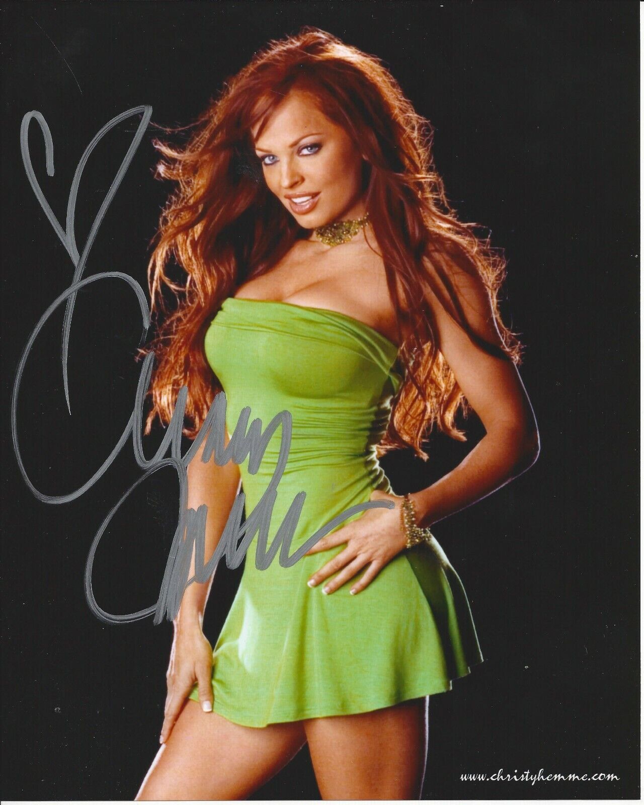 Christy Hemme autographed 8x10 #3 WWE Diva Sexy Hot Playboy  Shipping