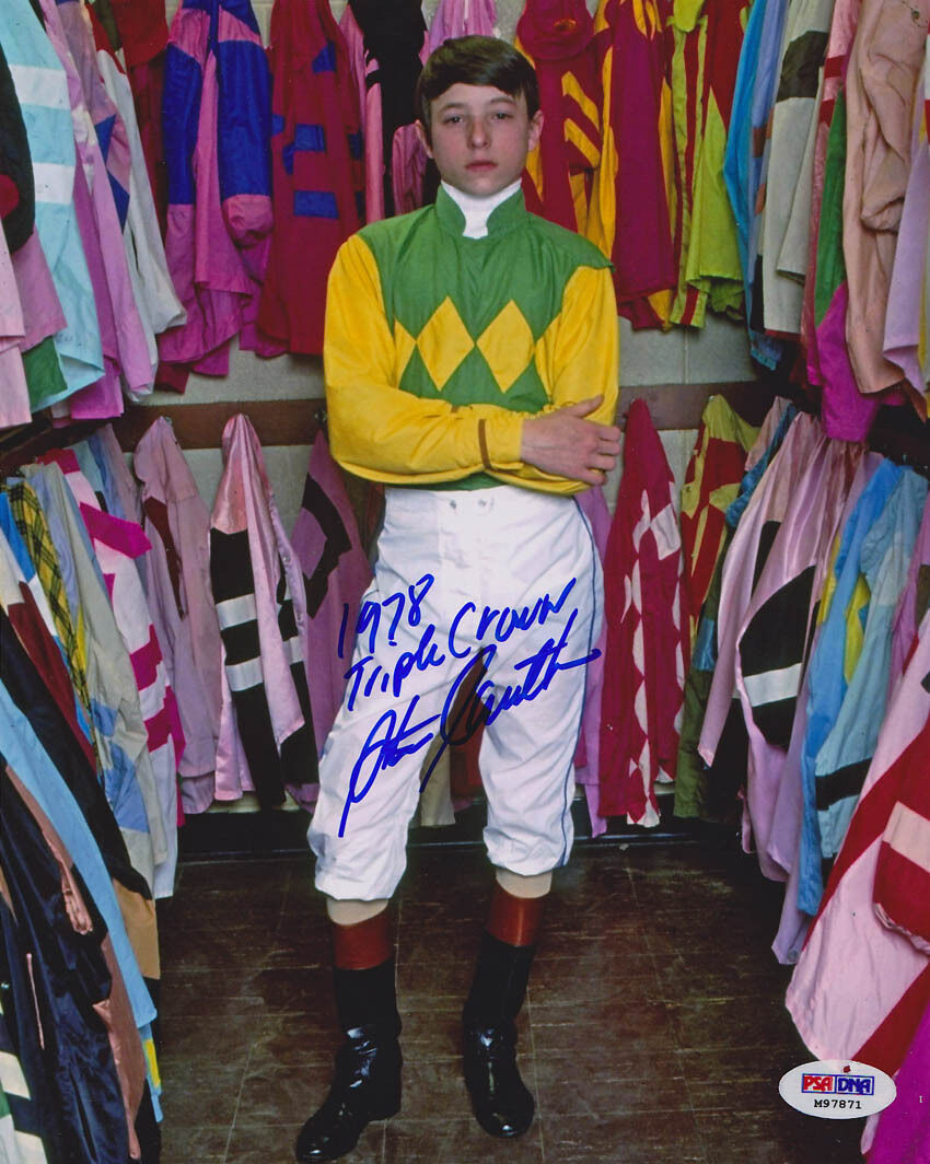 Steve Cauthen SIGNED 8x10 Photo Poster painting + 1978 Triple Crown PSA/DNA AUTOGRAPHED