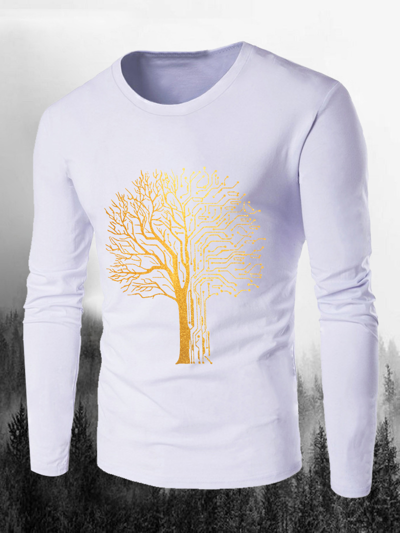 Men's Golden Trees Long Sleeve T-Shirt