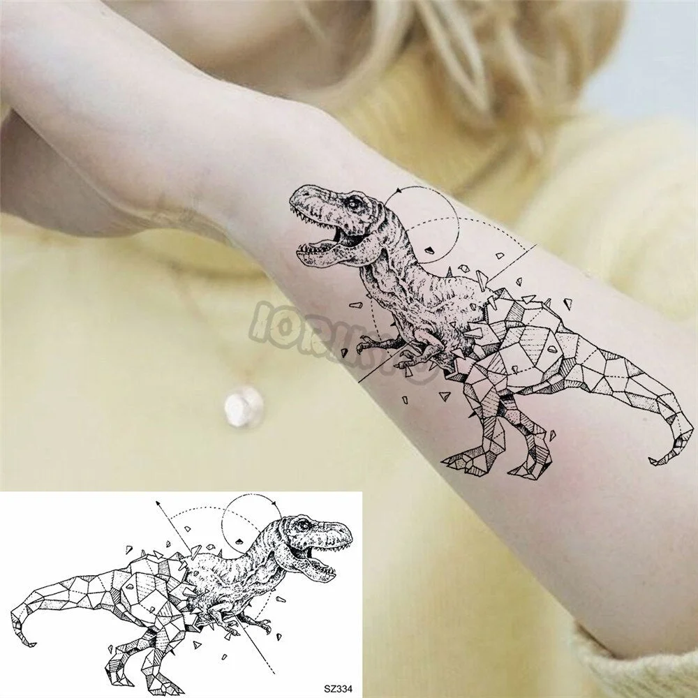 Minimalist Polar Bear Small Temporary Tattoos For Women Men Realistic Dandelion Hummingbird Fake Tattoo Sticker Forearm Tatoos