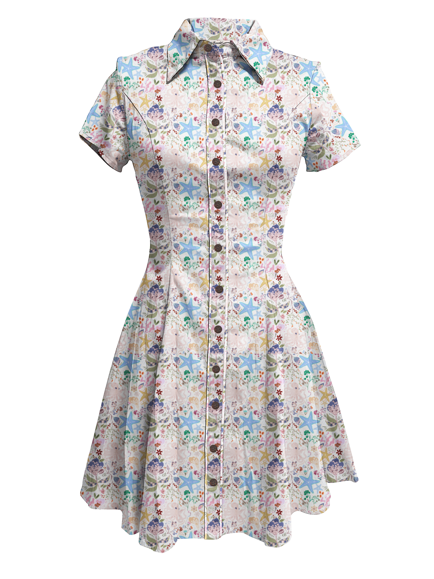 [Josie X Boozelele]Starfish Botanical Garden- 100% Cotton Dress