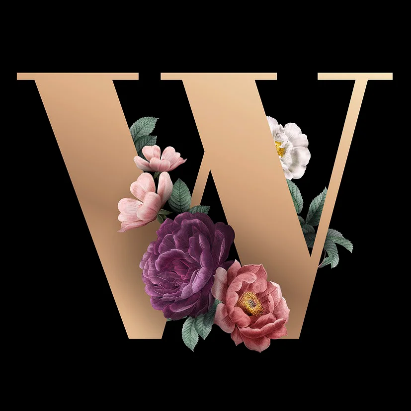 Diamond Painting - Full Round Drill - Flower Alphabet(30*30cm)