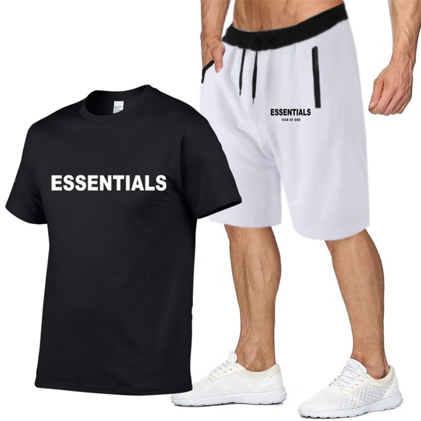 ESSENTIALS T Shirt + Shorts Sport Short Sleeve Set