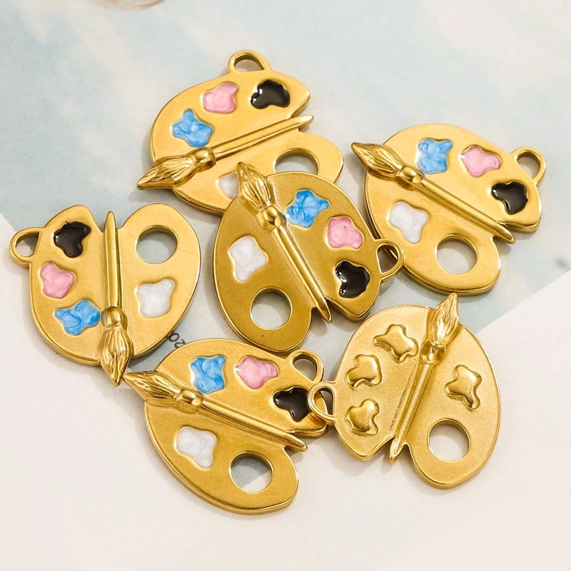 1 Piece 304 Stainless Steel Drawing Board Pendant Jewelry Accessories