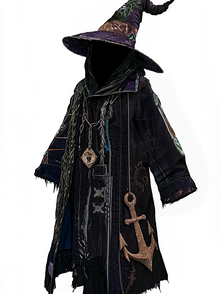 Pirate ship anchor long wizard cape a3d0