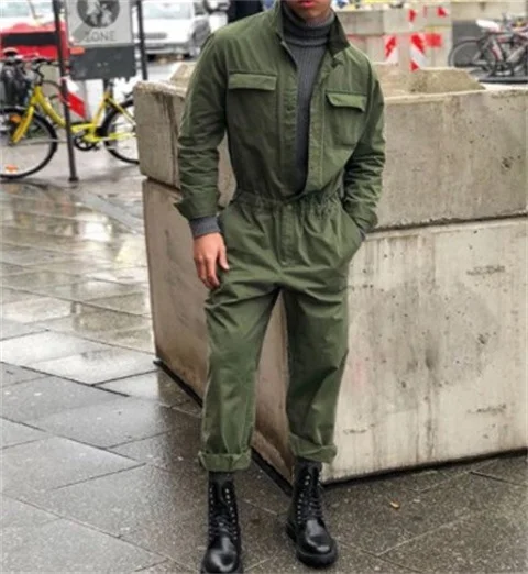 Uveng Uveng New Casual Fashion Men's Solid Color Shirt Long Sleeve + Loose Trousers Collar Clothes Casual Set