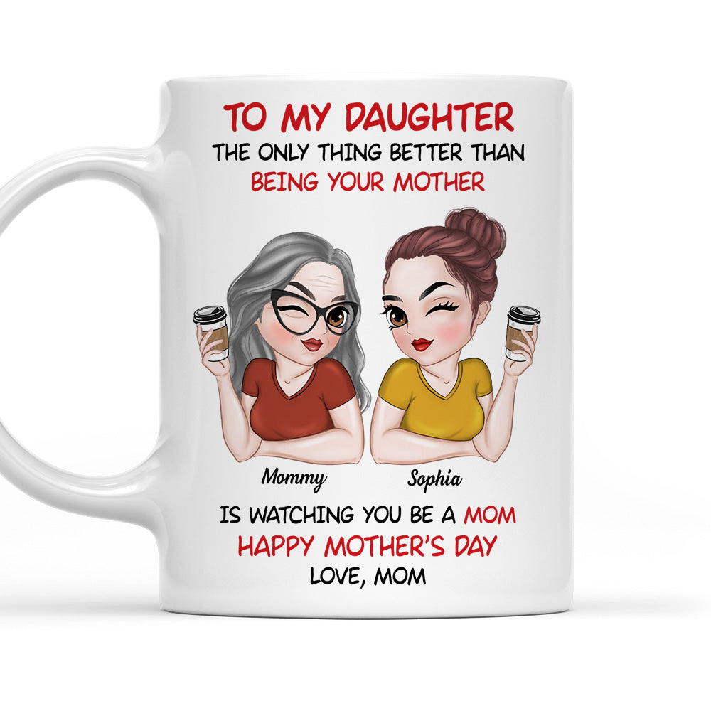 Loveyoufancy To My Daughter Happy Mother Day - Personalized Custom Coffee Mug