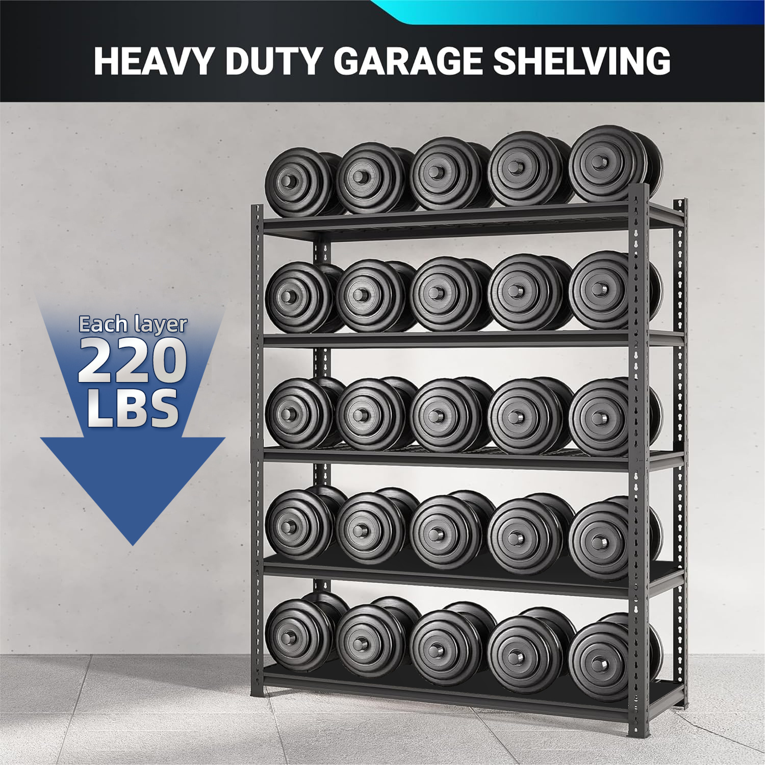 SAKER Adjustable Storage Shelves (5-Shelf)