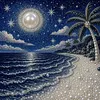 Pearl Full DIY 5D Round Drill Gem Art Diamond Painting Kits 15.75x15.75 in Diamond Dots Paintings Picture Arts Craft Diamond Art Kits for Adults Beginner Home Wall Decor