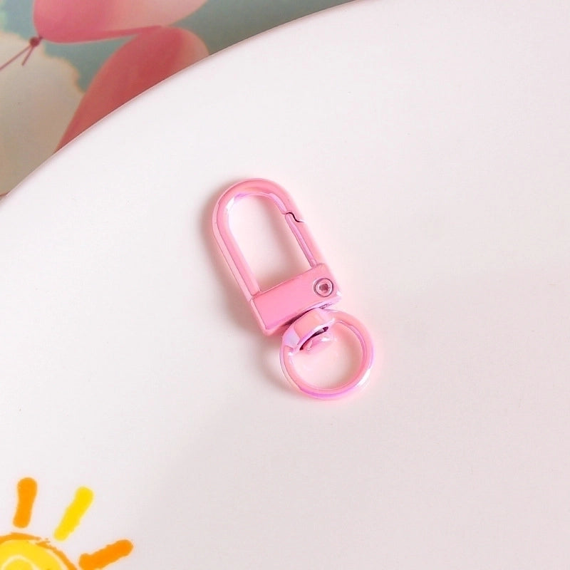 UV Colorful Metal Door Buckle Buckle Schoolbag Hanging Keychain DIY Handmade Jewelry Accessories Beaded Mobile Phone Chain Material