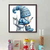 (Multi-Style) Goblin Goes To Toilet-18CT Stamped Cross Stitch 25*25cm/9.84*9.84in