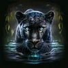（AB/Round Drills)Black Panther-Full Diamond Painting 40*40CM