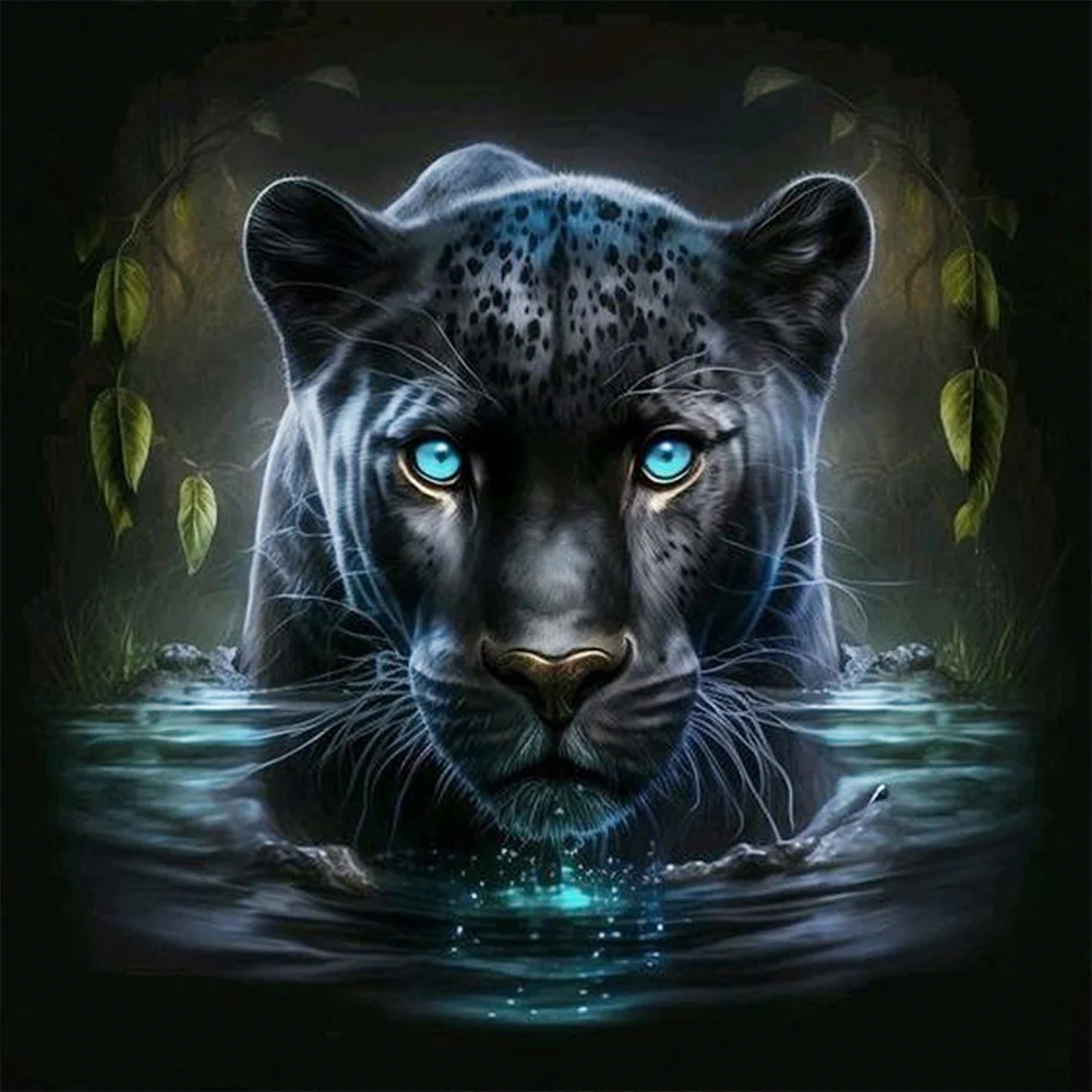 Partial AB Diamond Painting - Full Round Drill - Panther(Canvas|45*45cm)