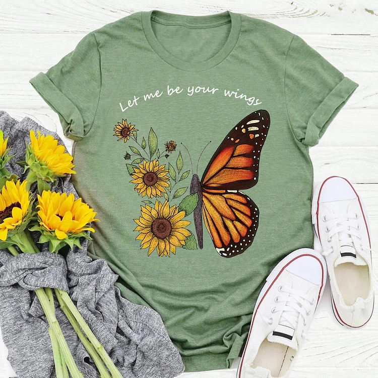 ANB - Sunflower butterfly wings T-Shirt Tee-06442