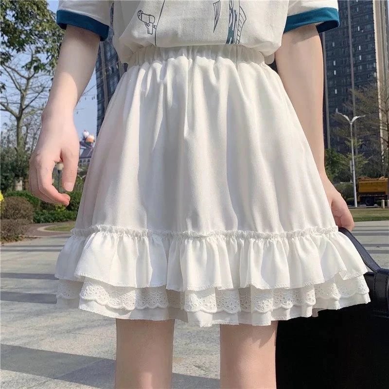 Punk Vintage High-Waist Skirt – Kawaii Harajuku Gothic Mini