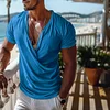 Men's Holiday Tulum V-neck Plain T-shirt by Inlyline