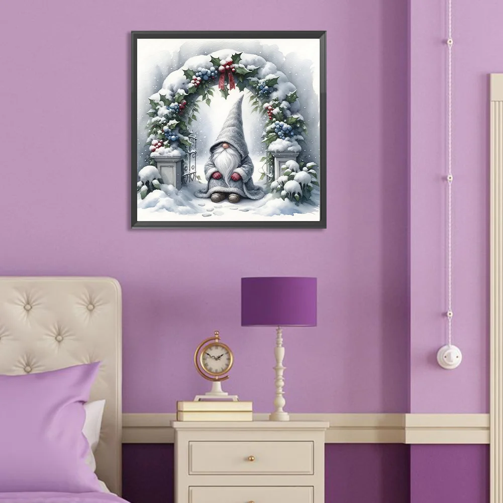 Diamond Painting - Full Round Drill - Christmas Gnome(Canvas|30*30cm)