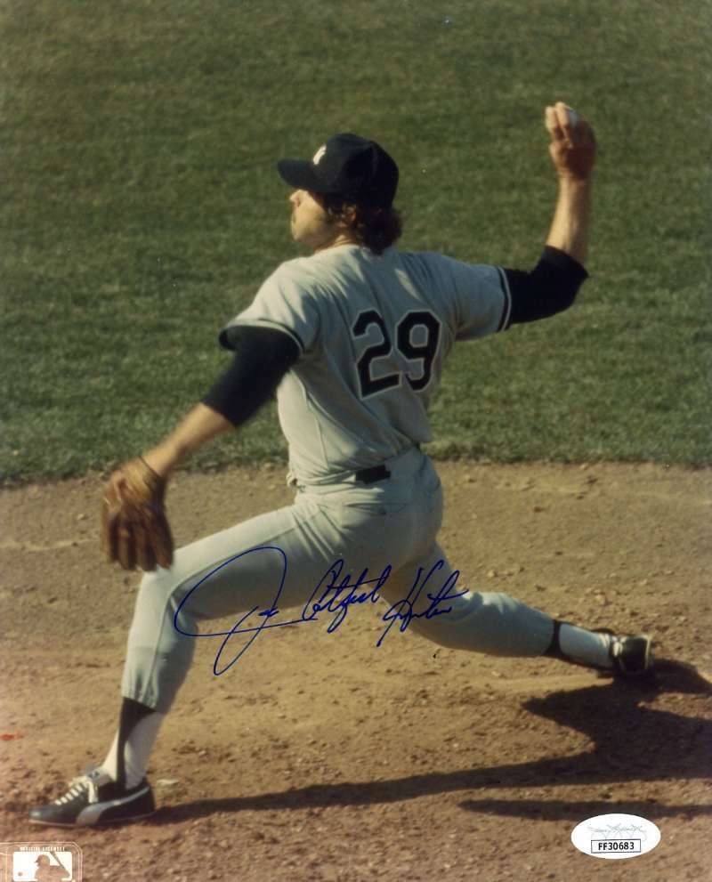 Jim Catfish Hunter JSA Coa Autograph Hand Signed 8x10 Photo Poster painting