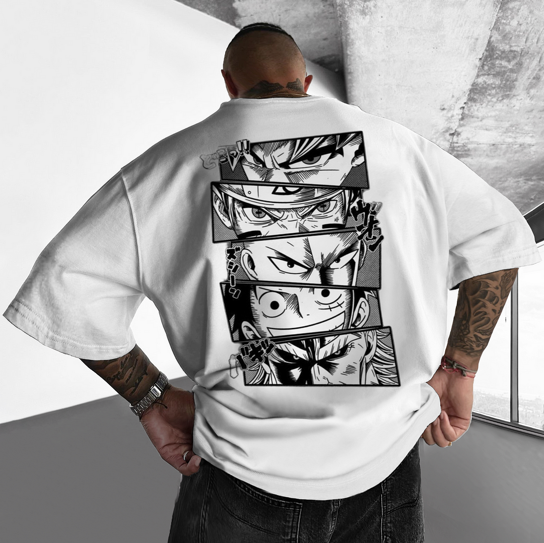 Unisex Oversized Anime Collection Print T-shirt