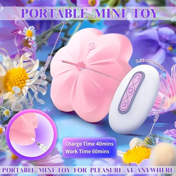 Rose Clitoral Sucker Sex Toy For Women and Remote Control Adjustable Nipple Toys Rose Vibrating Nipple Clamps With 10 Modes 