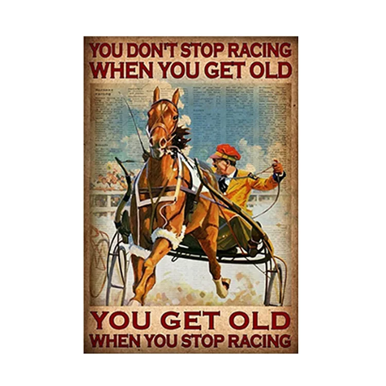 Cowboy occidental - enseigne en étain vintage - 7.9x11.8 & 11.8x15.7inch