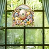 (US Only)Easter Egg Theme 2D Flat DIY Diamond Art Pendant Wall Decor for Home & Windows