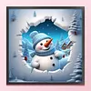 Winter Snowman-11CT Stamped Cross Stitch 40*40cm/15.75*15.75in tapestrymarket