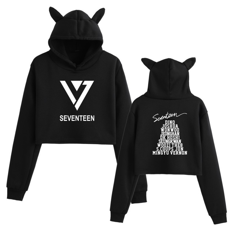 SEVENTEEN Short Cat Ear Hoodie officialsvtshop
