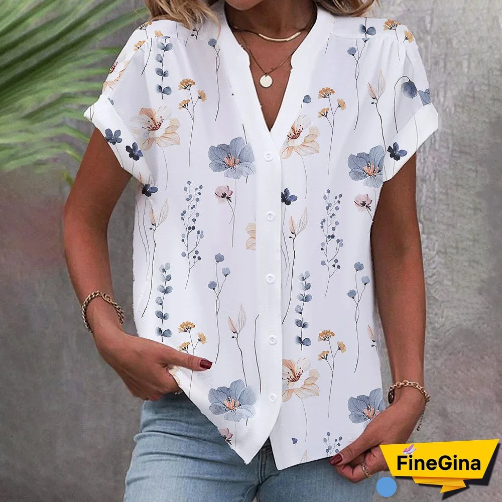 Floral Button Down Shirt