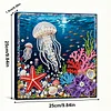 Jellyfish Art Diamond Painting Kit for Adults Home Decor 25x25cm With Frame