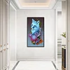 Diamond Painting -DIY Full Square Drill Flower Fox(45x60CM)