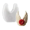 3D Angel Wing Flower Mould Silicone Wave Spiral Candle Mould Reusable Easy To Demold for Candles Soaps Crafts DIY Home Decor (Heart Wreath)