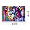 >SALE<Full Embroidery Cotton Thread 11CT Print Stain Glass Unicorn Cross Stitch60x45cm
